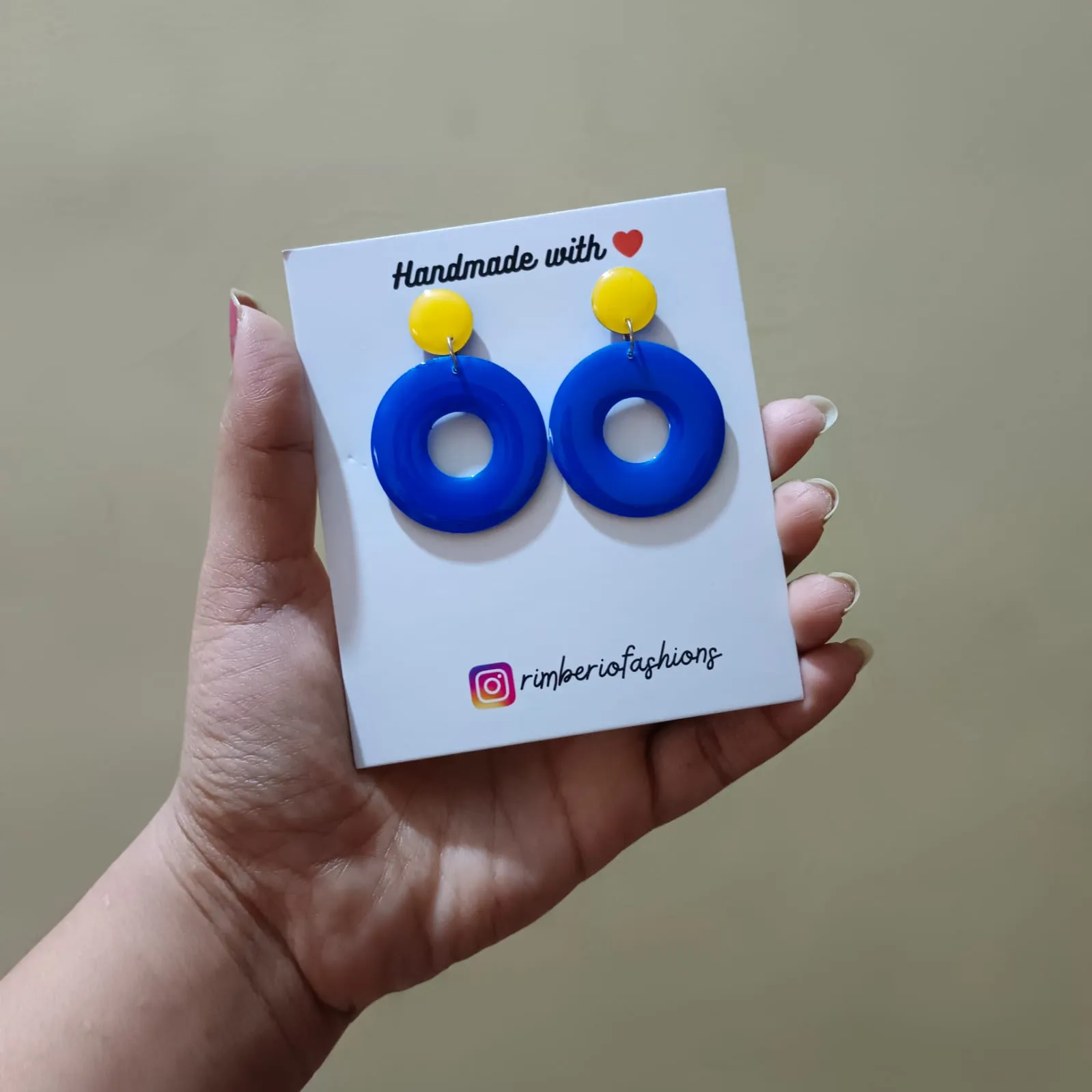 Buy Resin solid hoop earrings from Rimberio Fashions - Reseller Bazzar